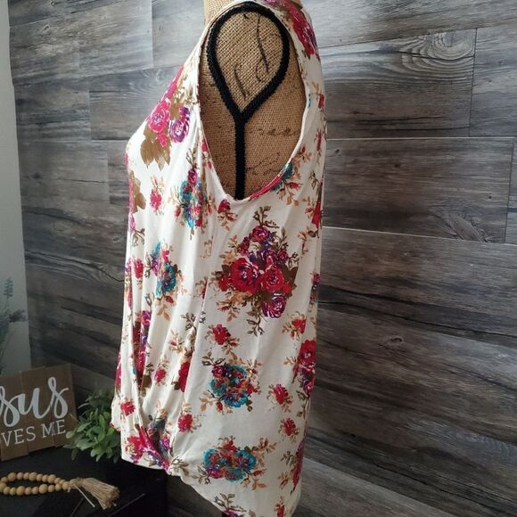 Olivia Moon Floral Blouse Bright Flowey Top, Women's Size Small - Picture 5 of 9